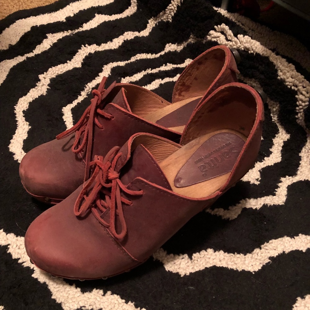 Anthropologie Sanita Leather Clogs
